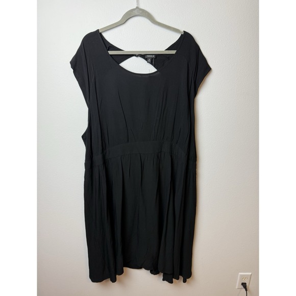 Torrid Women's Black Mini Challis Skater Dress Size 5 Knee Length - Picture 3 of 10